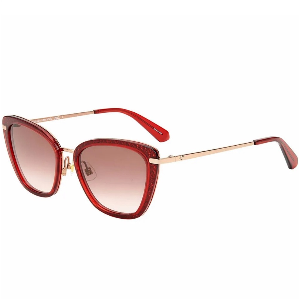 Kate Spade Women's Sunglasses Thelma-G S Red Cat Eye Frame (Thelma-G S 0C9A-HA)